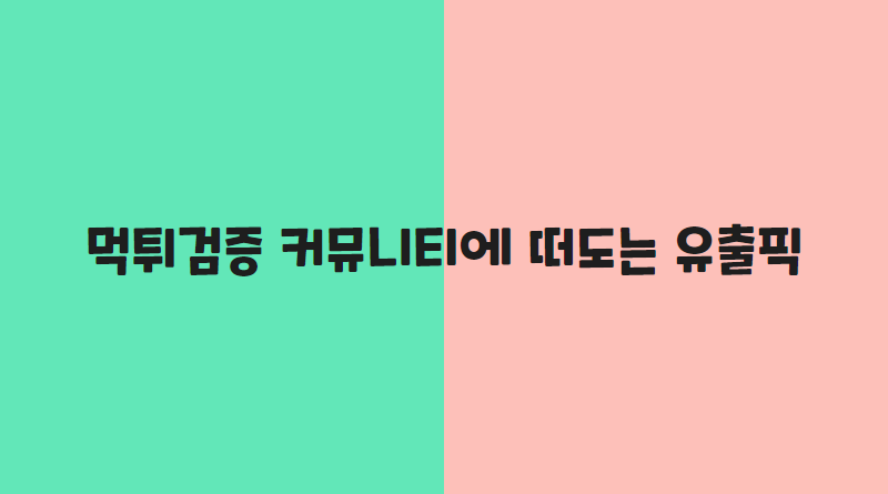 먹튀검증 커뮤니티에 떠도는 유출픽